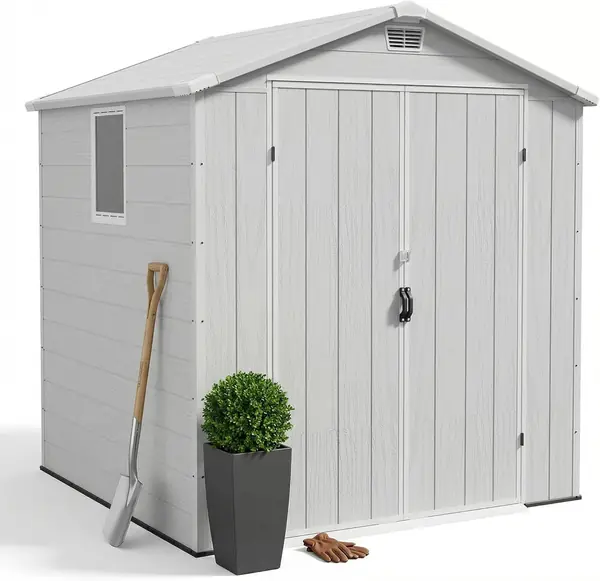 1.8m x 1.8m Gartenhaus Kunststoff, 185x178x210 cm…