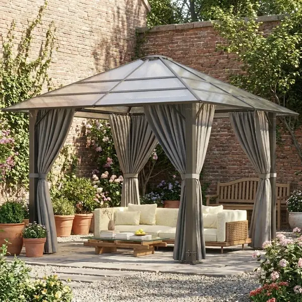 3x3m Aluminium Garten Pavillon,Das lichtdurchlässige…