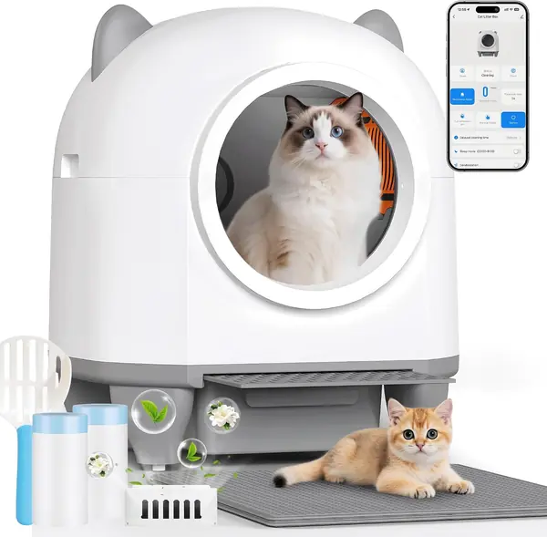 90L XXL Selbstreinigende Katzentoilette, Smart…