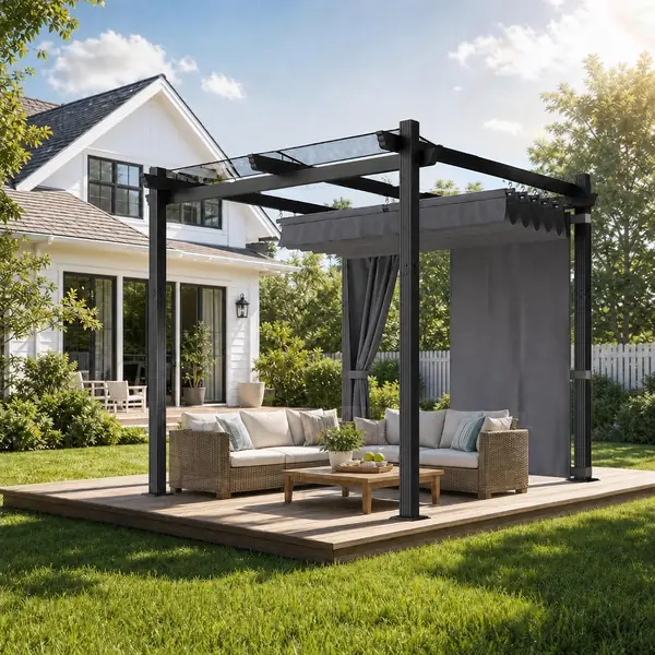 Aluminium Pergola Pavillon 3x3m wasserdicht stabil…