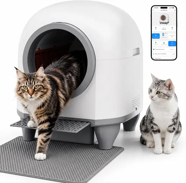 Elektrisches Katzenklo Selbstreinigend, 90L…