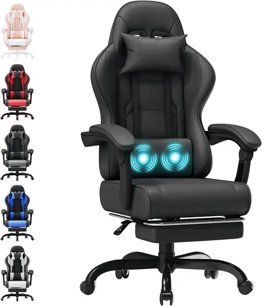 Gaming Stuhl mit Fußstütze, Bürostuhl Ergonomischer Stuhl…