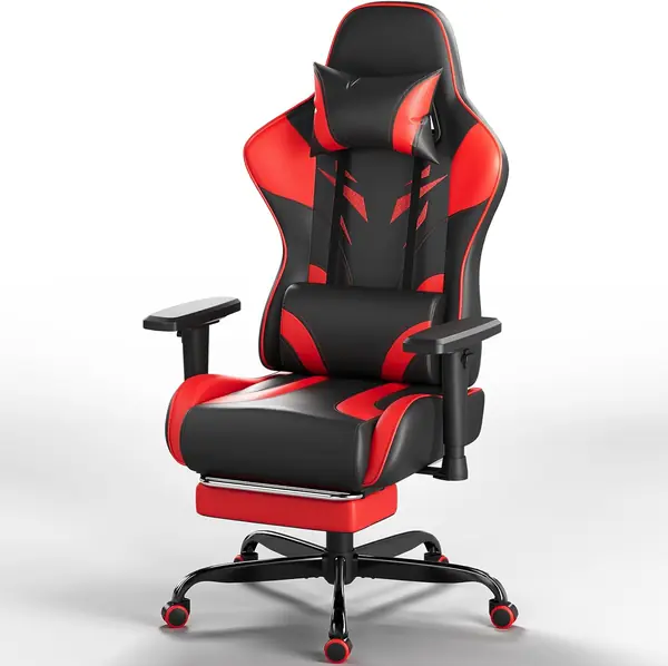 Gaming Stuhl mit verstellbaren Armlehnen, Bürostuhl…