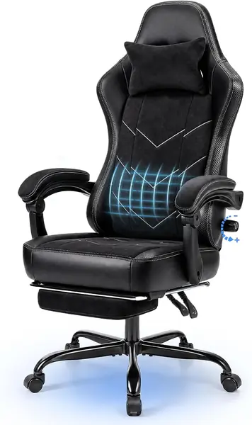 Gaming Stuhl Stoff Ergonomisch für Langzeitkomfort…
