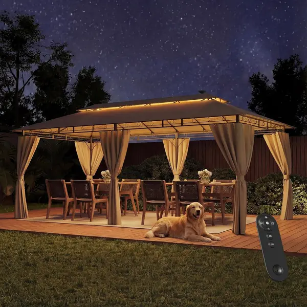 Garten Pavillon 3 x 6 m mit Beleuchtung…