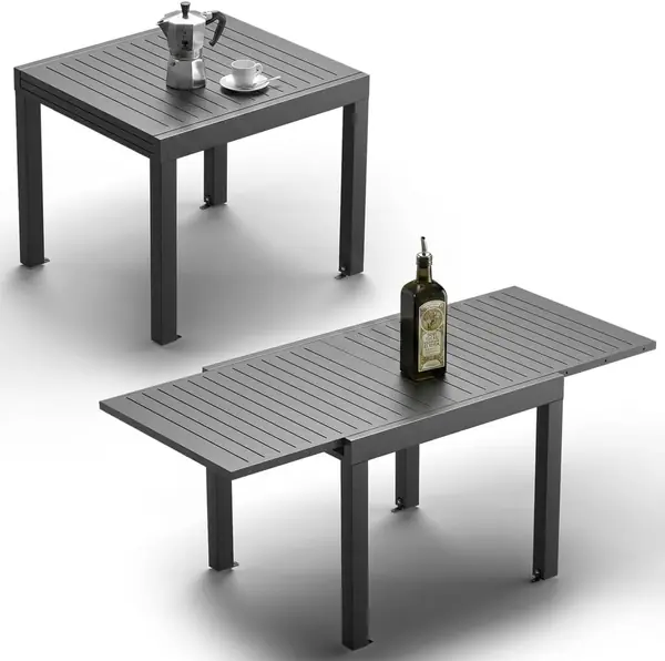 Gartentisch Ausziehbar aus Aluminium, Wetterfester &…