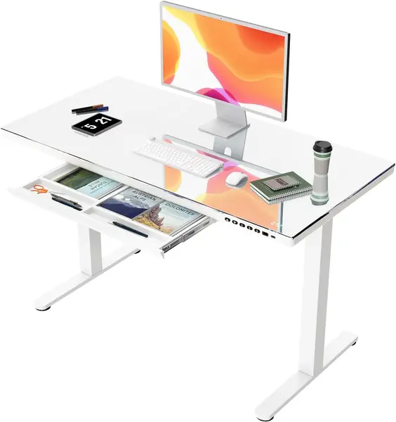 Glas Höhenverstellbarer Schreibtisch, Elektrischer…