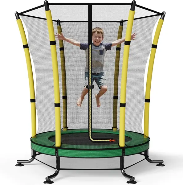 Kindertrampolin 140cm mit Zaunnetz, Indoor und Outdoor…