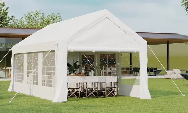 Partyzelt 3x6 m Stahlrahmen,Pavilion Wasserdicht Stabil…