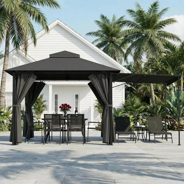 Pavillon 3x3 Wasserdicht Stabil Winterfest, Verstellbarer…