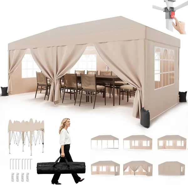Pavillon 3x6 Wasserdicht Stabil Winterfest Höhe…