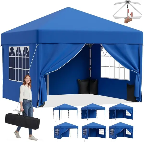 Pop up Pavillon 3x3 wasserdicht stabil Winterfest…