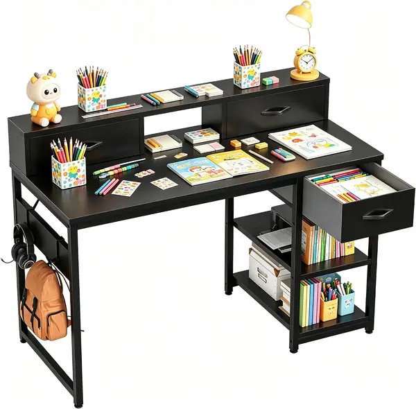 Schreibtisch 120x50 cm Kleiner Schreibtisch mit 3…