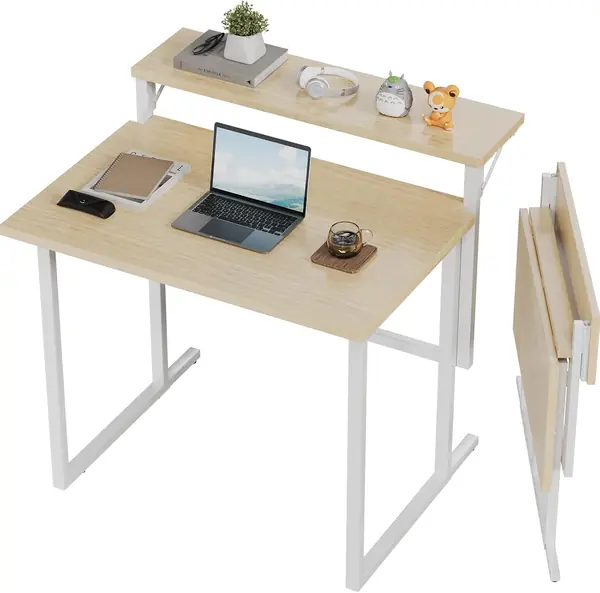 Schreibtisch Klappbar, 80 cm Kleiner Schreibtisch mit…